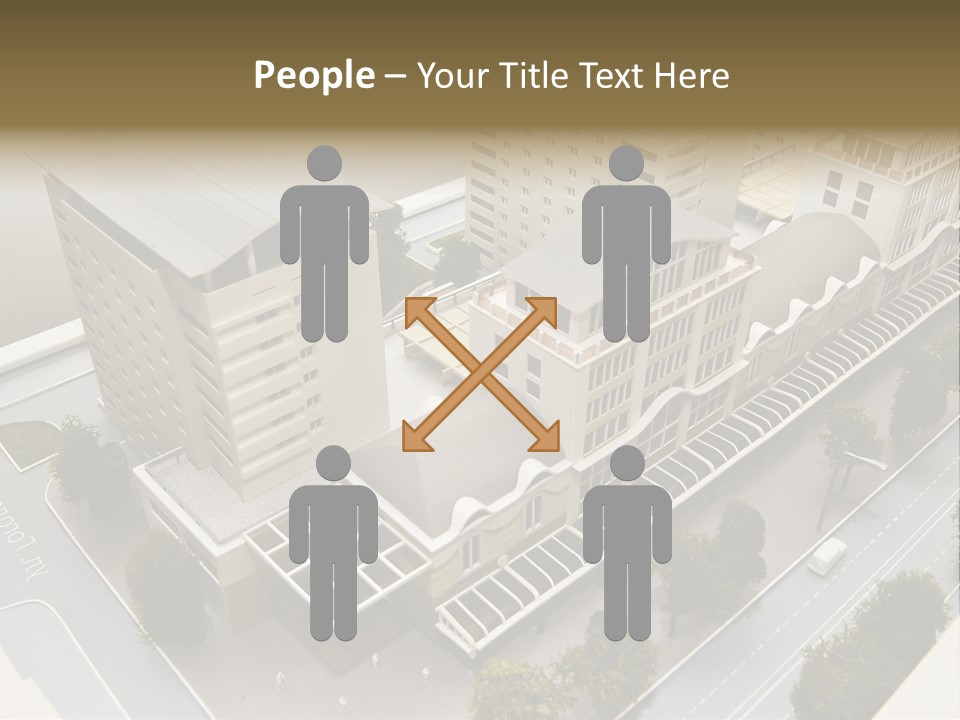 Small Buildings Model PowerPoint Template