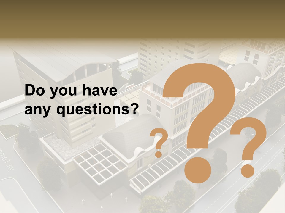 Small Buildings Model PowerPoint Template