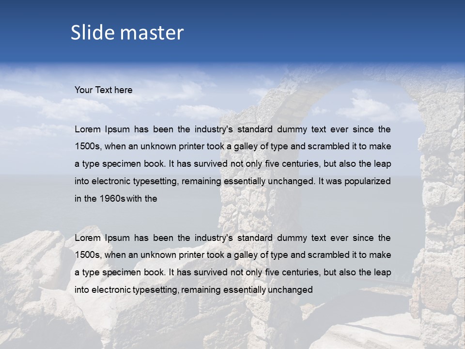Stone Arch At Cape Kaliakra, Bulgaria PowerPoint Template
