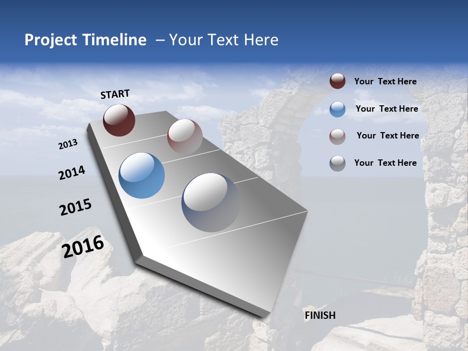 Stone Arch At Cape Kaliakra, Bulgaria PowerPoint Template