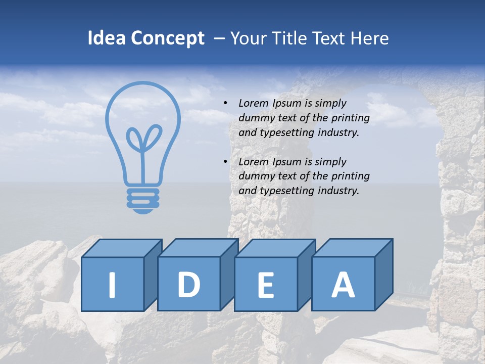 Stone Arch At Cape Kaliakra, Bulgaria PowerPoint Template