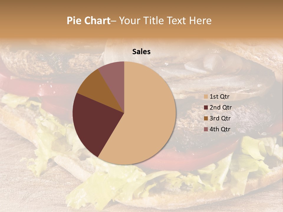 Portobello Sandwich With Grilled Onion Lettuce And Tomato PowerPoint Template
