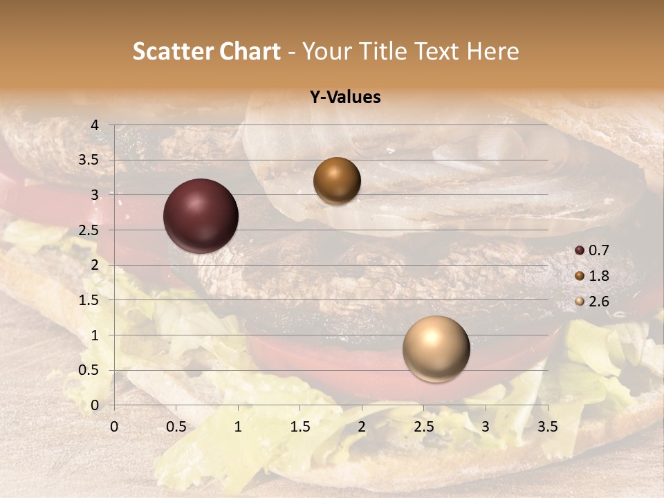 Portobello Sandwich With Grilled Onion Lettuce And Tomato PowerPoint Template