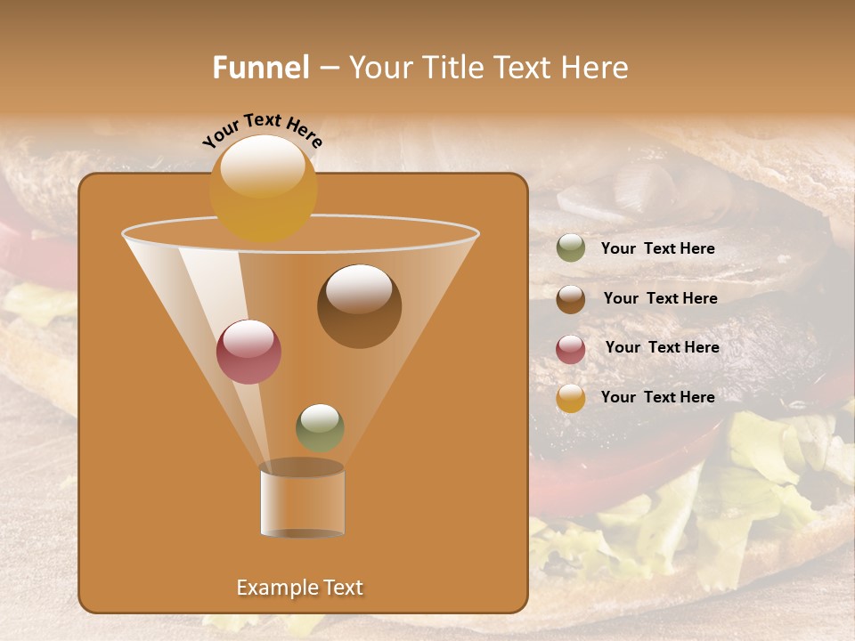 Portobello Sandwich With Grilled Onion Lettuce And Tomato PowerPoint Template