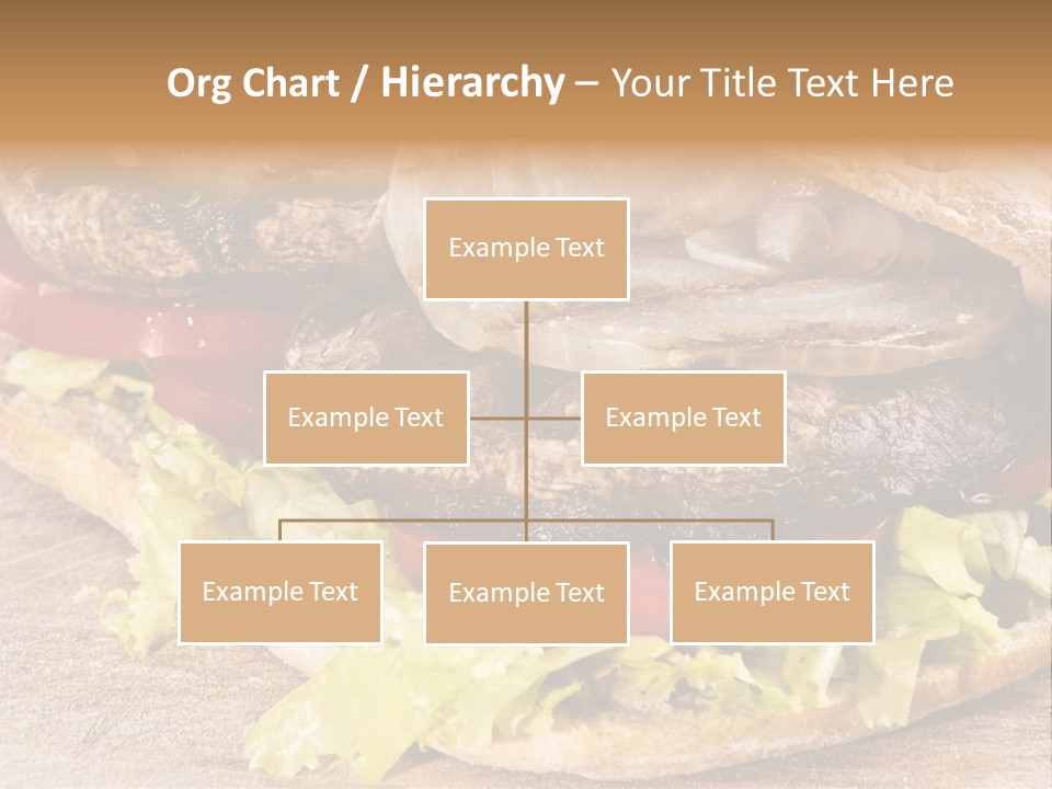 Portobello Sandwich With Grilled Onion Lettuce And Tomato PowerPoint Template