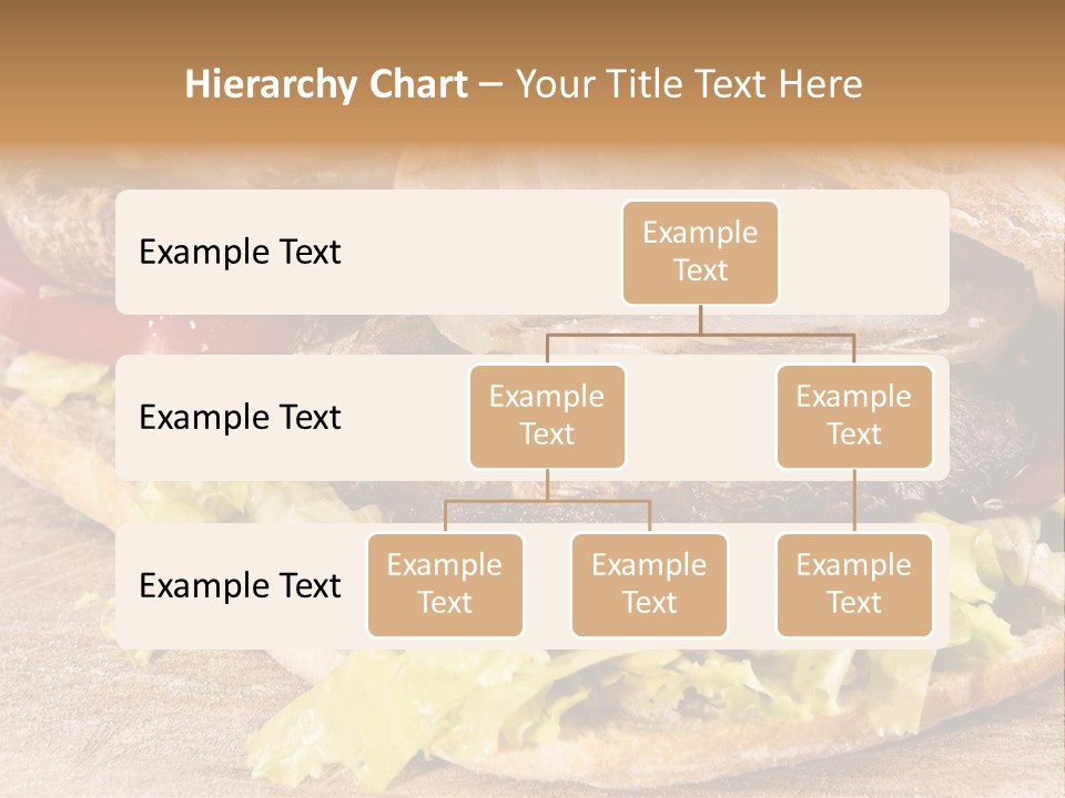 Portobello Sandwich With Grilled Onion Lettuce And Tomato PowerPoint Template