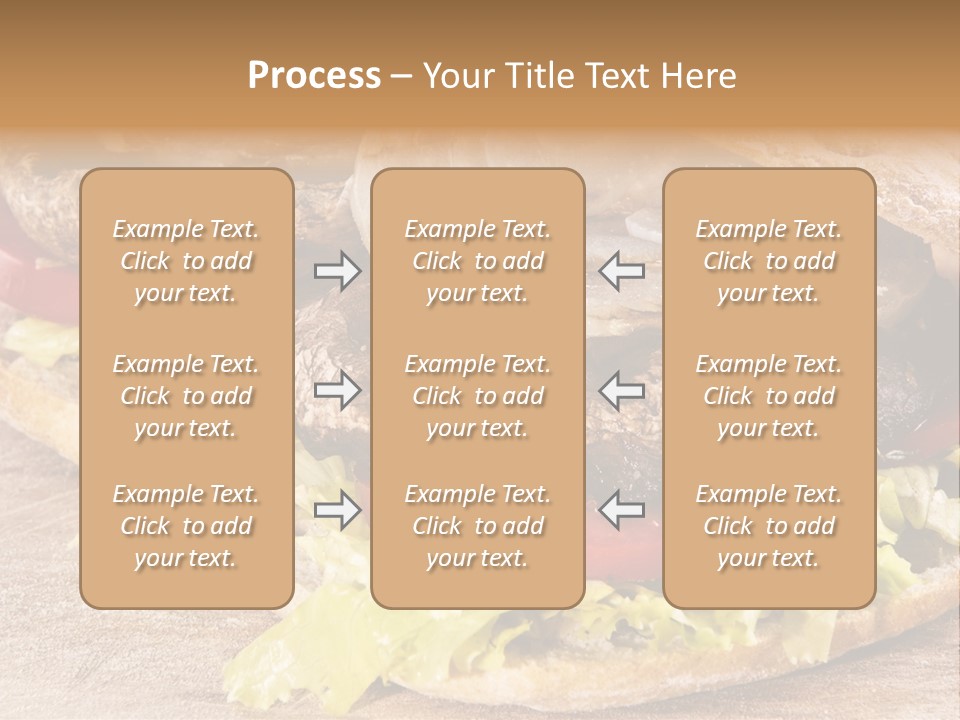 Portobello Sandwich With Grilled Onion Lettuce And Tomato PowerPoint Template