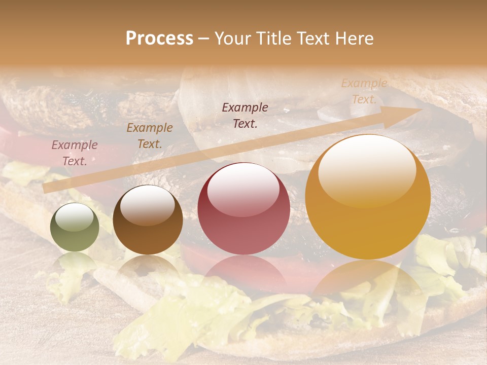 Portobello Sandwich With Grilled Onion Lettuce And Tomato PowerPoint Template