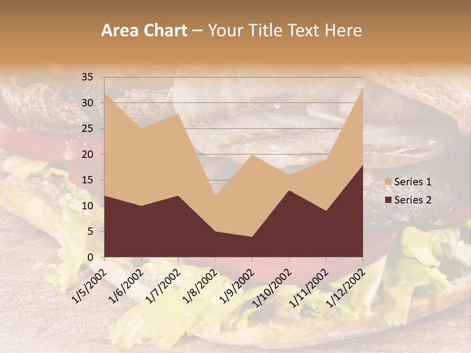 Portobello Sandwich With Grilled Onion Lettuce And Tomato PowerPoint Template