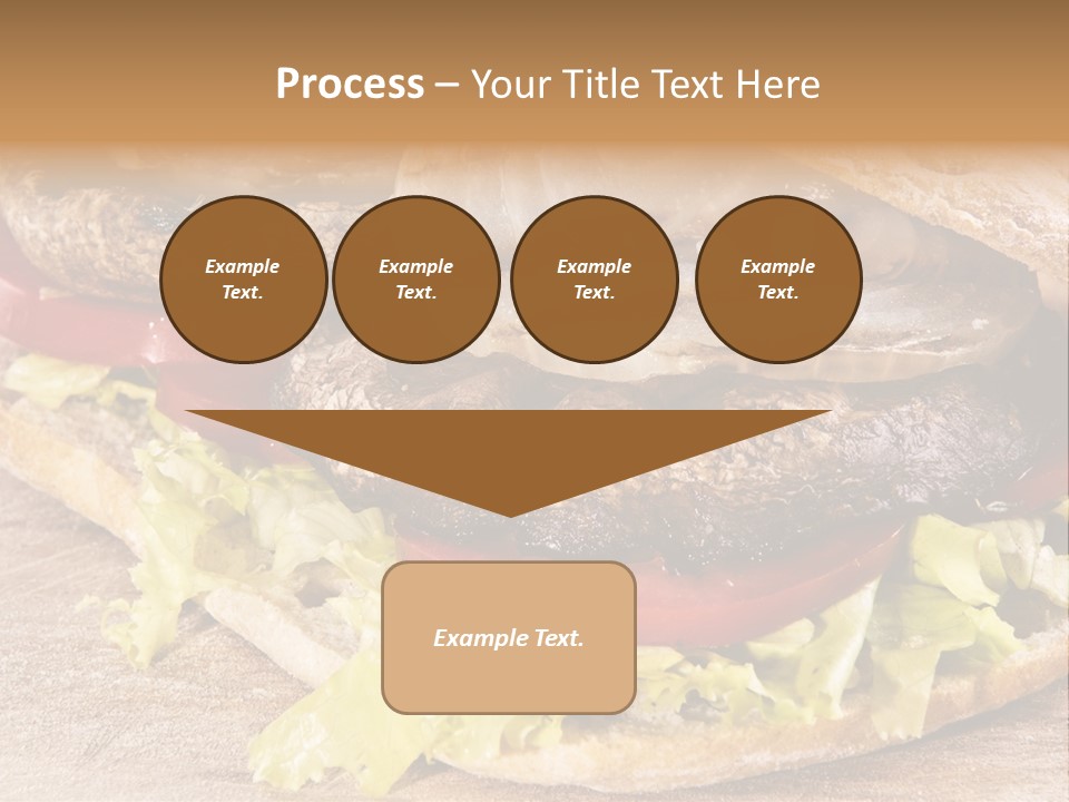 Portobello Sandwich With Grilled Onion Lettuce And Tomato PowerPoint Template