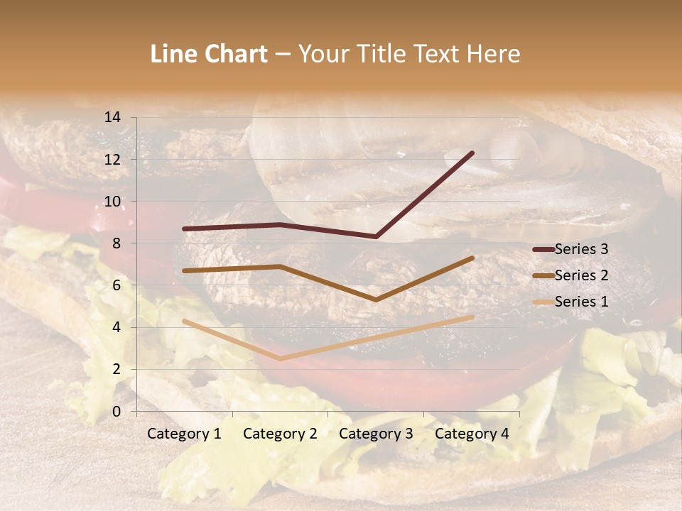 Portobello Sandwich With Grilled Onion Lettuce And Tomato PowerPoint Template