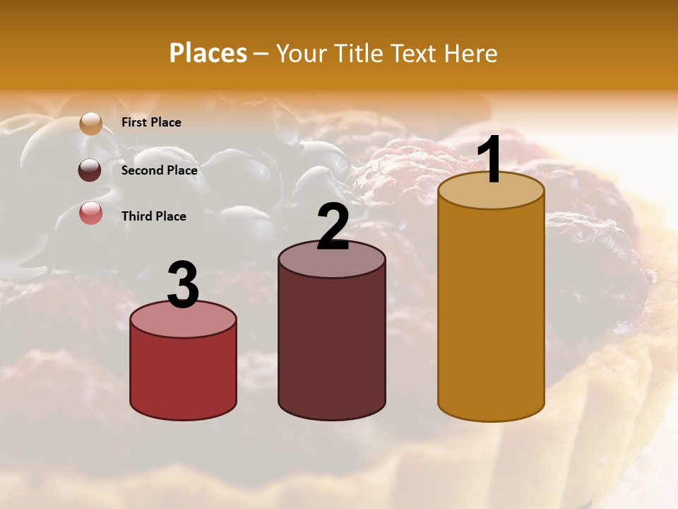 A Fresh Fruitcake With Blueberry Berry PowerPoint Template