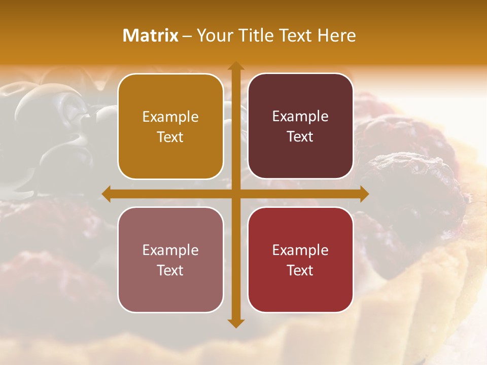A Fresh Fruitcake With Blueberry Berry PowerPoint Template