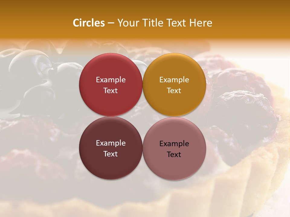 A Fresh Fruitcake With Blueberry Berry PowerPoint Template