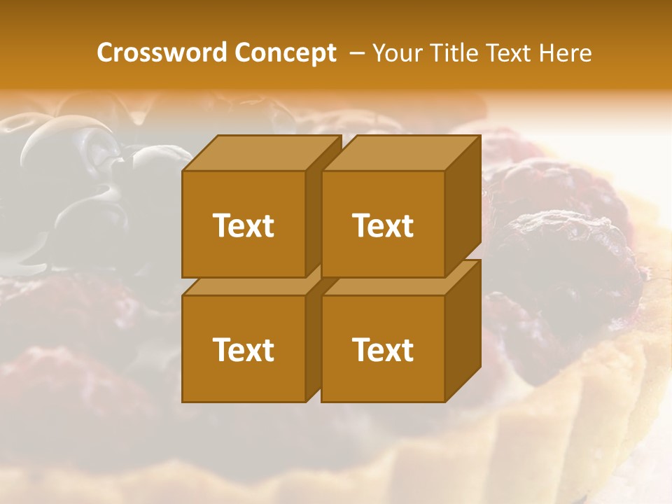A Fresh Fruitcake With Blueberry Berry PowerPoint Template