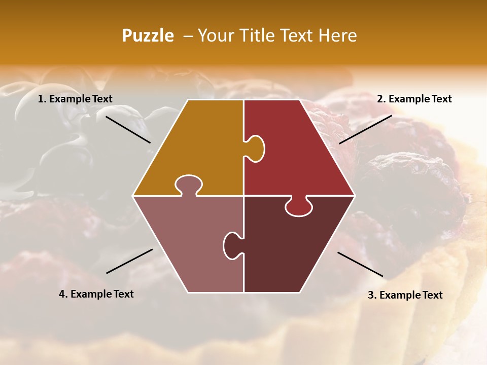 A Fresh Fruitcake With Blueberry Berry PowerPoint Template