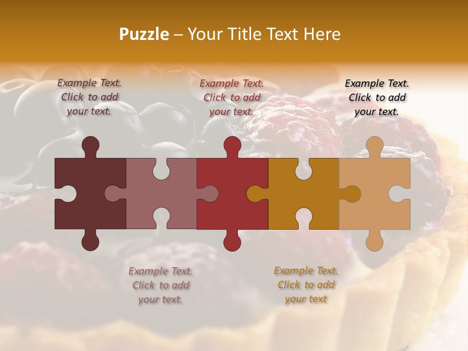 A Fresh Fruitcake With Blueberry Berry PowerPoint Template