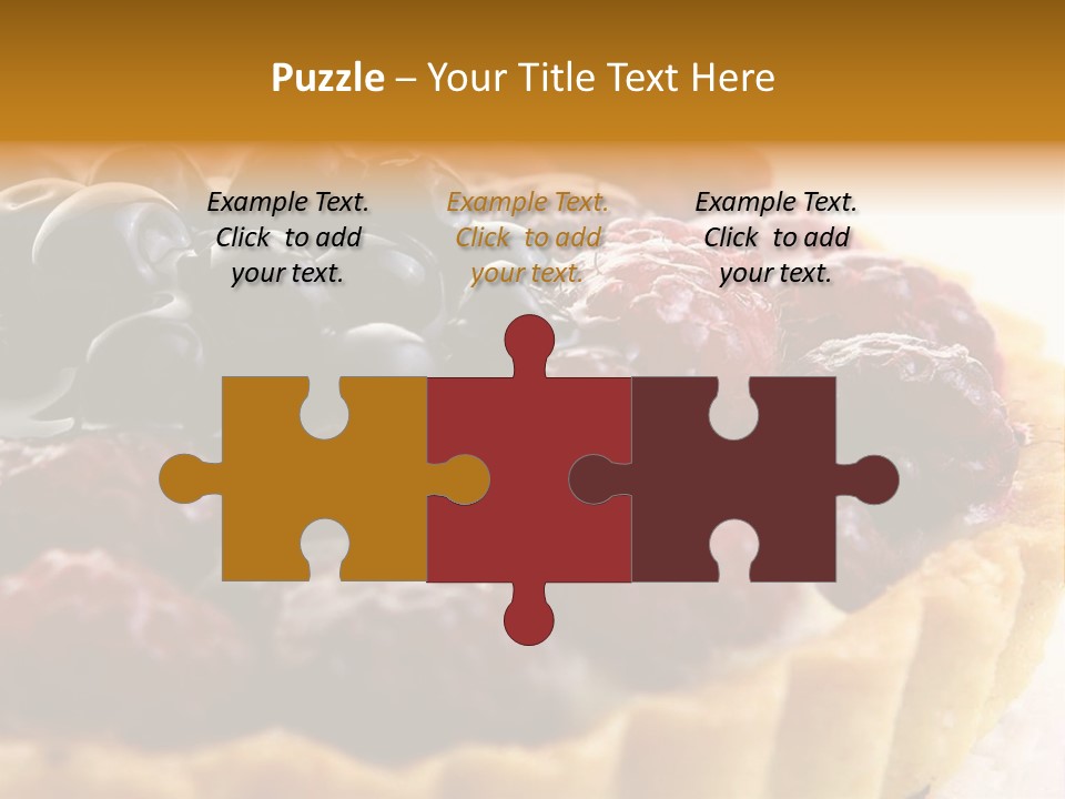 A Fresh Fruitcake With Blueberry Berry PowerPoint Template