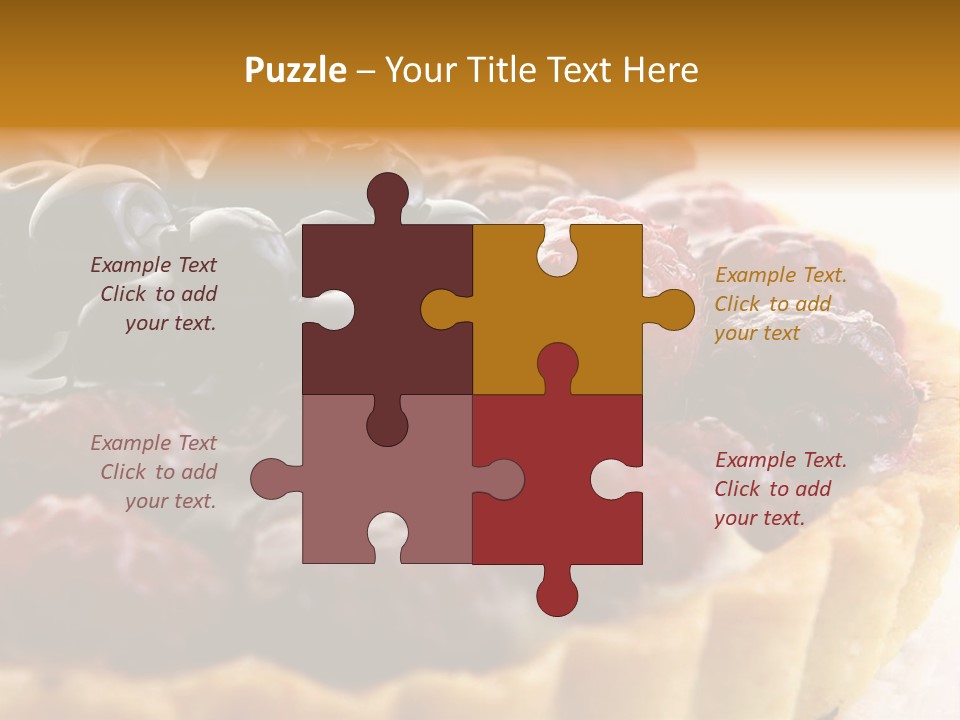 A Fresh Fruitcake With Blueberry Berry PowerPoint Template