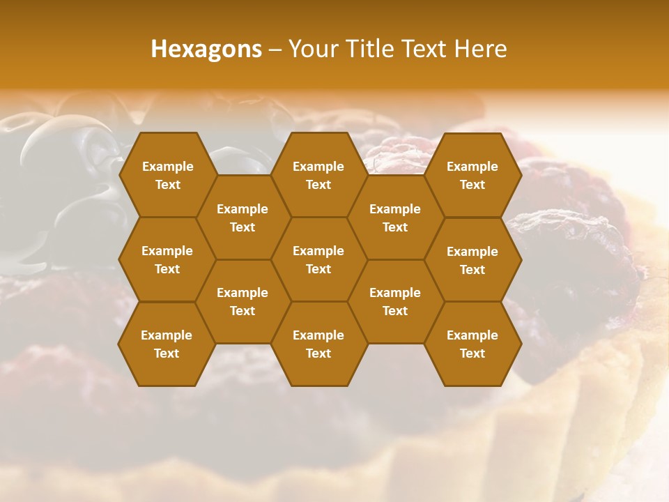 A Fresh Fruitcake With Blueberry Berry PowerPoint Template