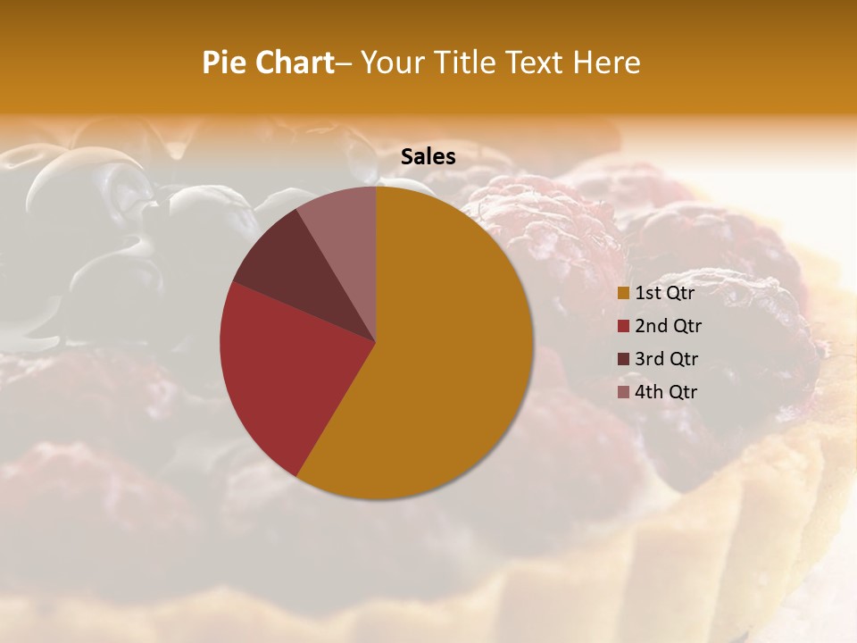 A Fresh Fruitcake With Blueberry Berry PowerPoint Template