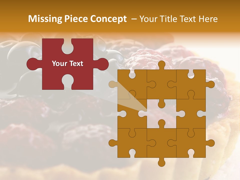 A Fresh Fruitcake With Blueberry Berry PowerPoint Template