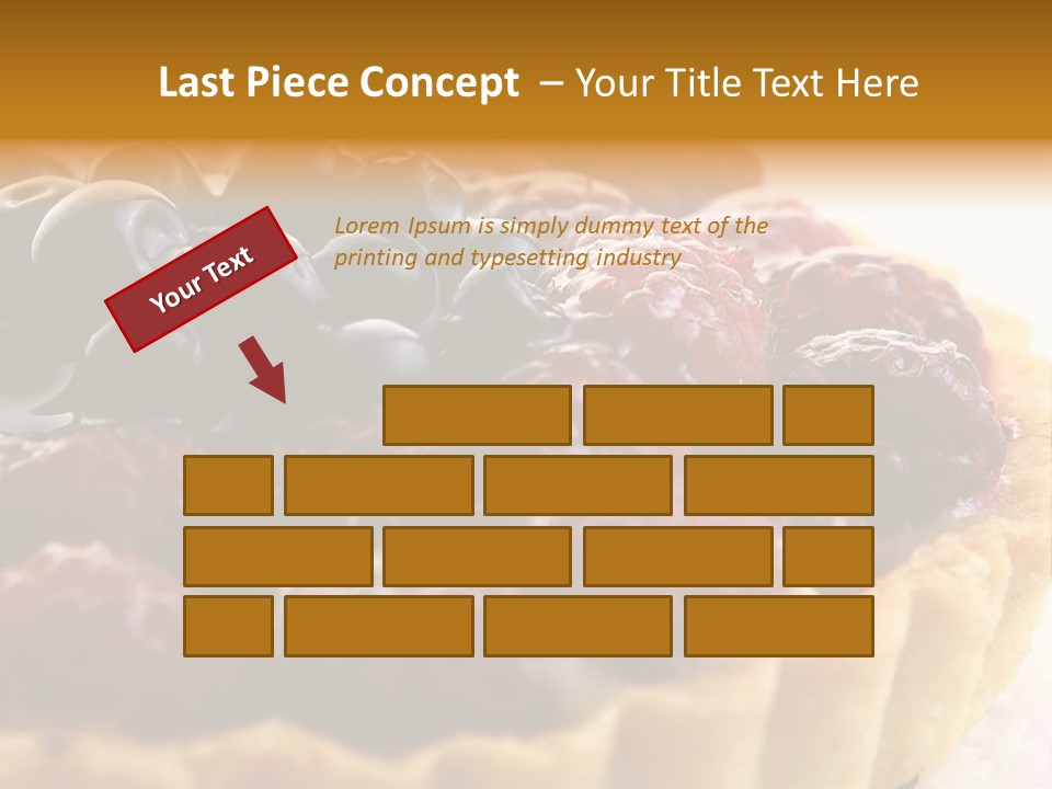 A Fresh Fruitcake With Blueberry Berry PowerPoint Template