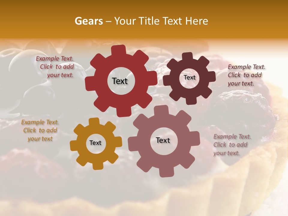 A Fresh Fruitcake With Blueberry Berry PowerPoint Template