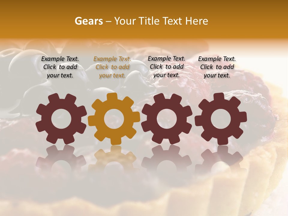 A Fresh Fruitcake With Blueberry Berry PowerPoint Template