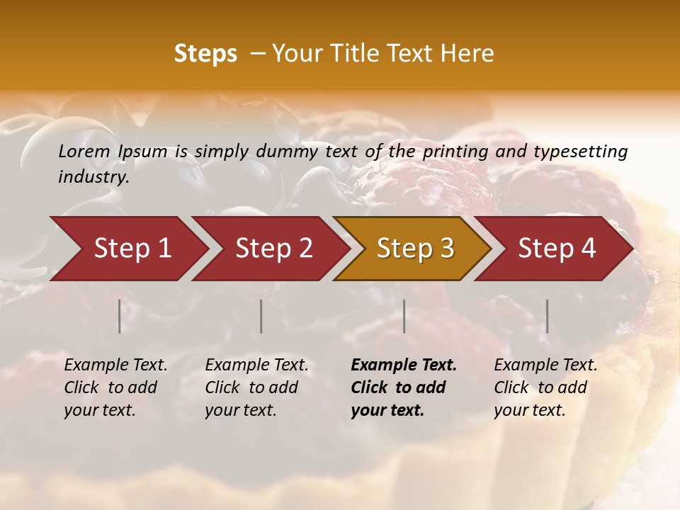 A Fresh Fruitcake With Blueberry Berry PowerPoint Template