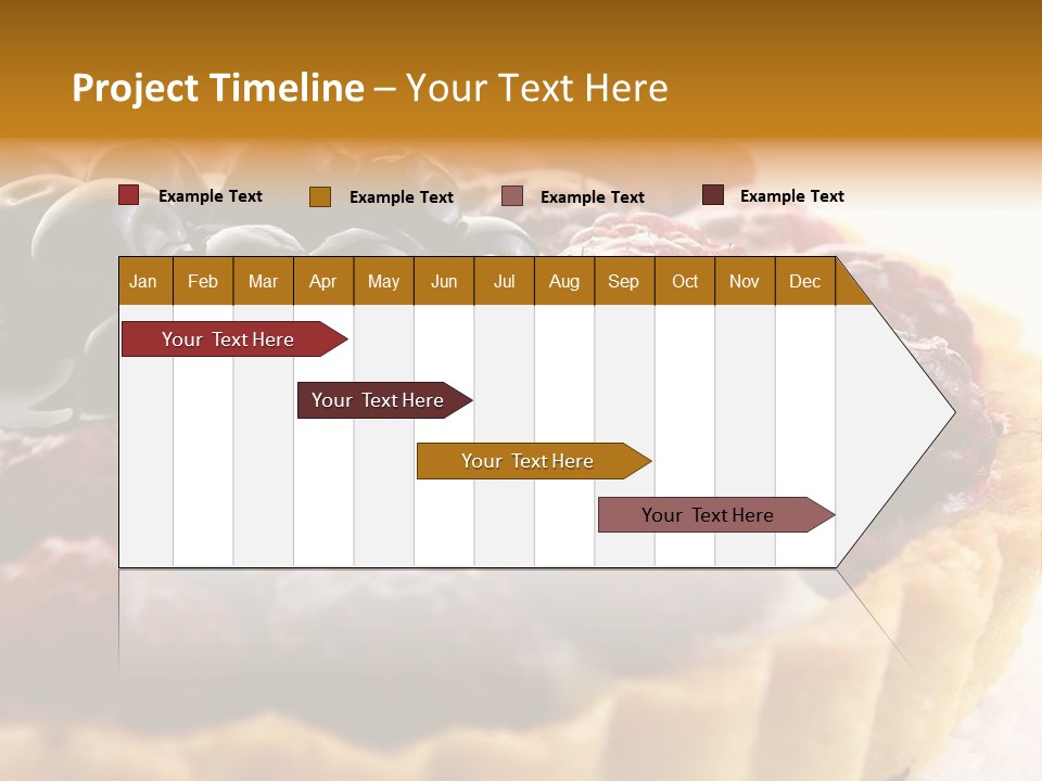 A Fresh Fruitcake With Blueberry Berry PowerPoint Template