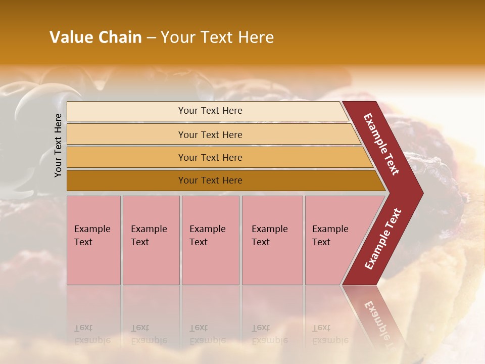 A Fresh Fruitcake With Blueberry Berry PowerPoint Template