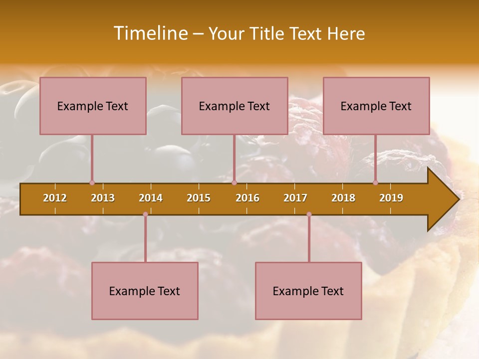 A Fresh Fruitcake With Blueberry Berry PowerPoint Template