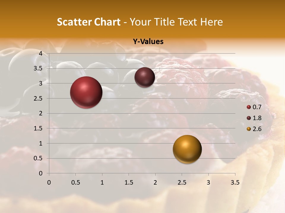 A Fresh Fruitcake With Blueberry Berry PowerPoint Template