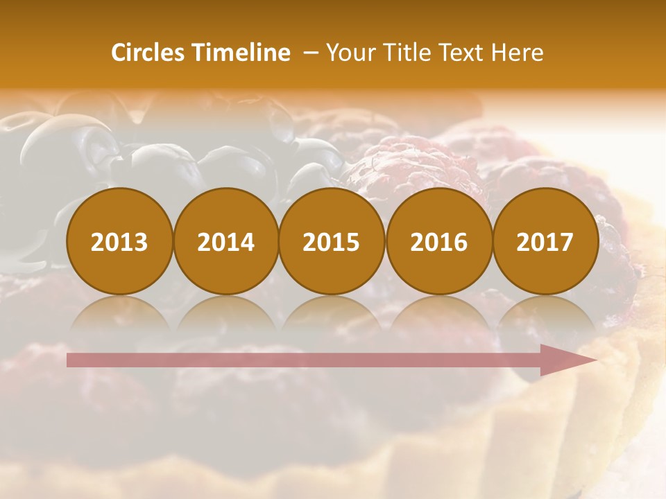 A Fresh Fruitcake With Blueberry Berry PowerPoint Template