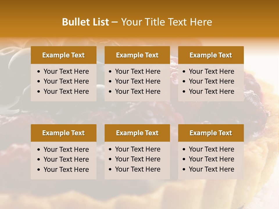 A Fresh Fruitcake With Blueberry Berry PowerPoint Template