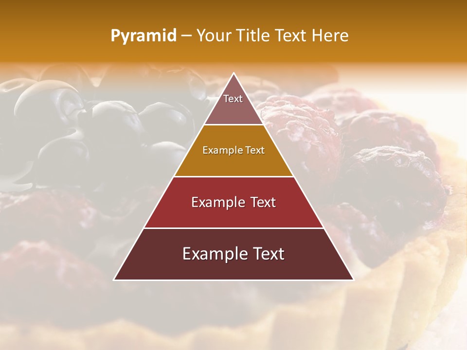 A Fresh Fruitcake With Blueberry Berry PowerPoint Template