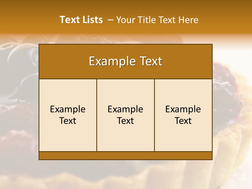 A Fresh Fruitcake With Blueberry Berry PowerPoint Template