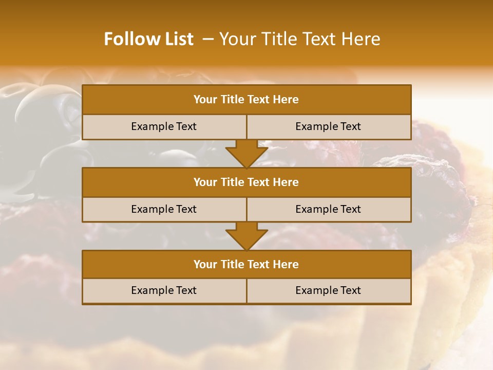 A Fresh Fruitcake With Blueberry Berry PowerPoint Template