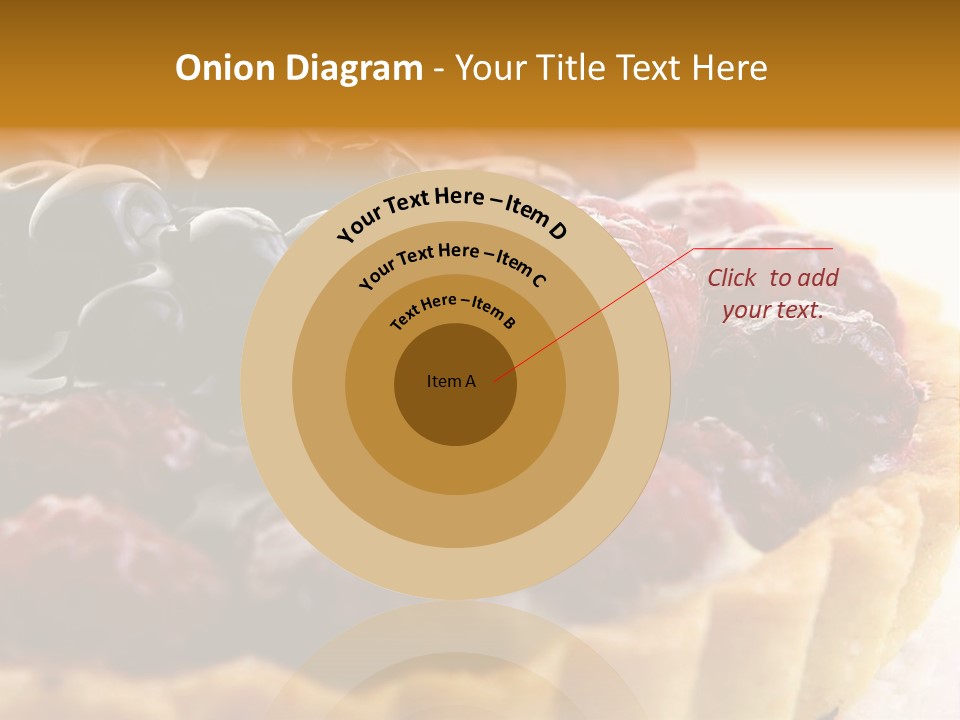 A Fresh Fruitcake With Blueberry Berry PowerPoint Template