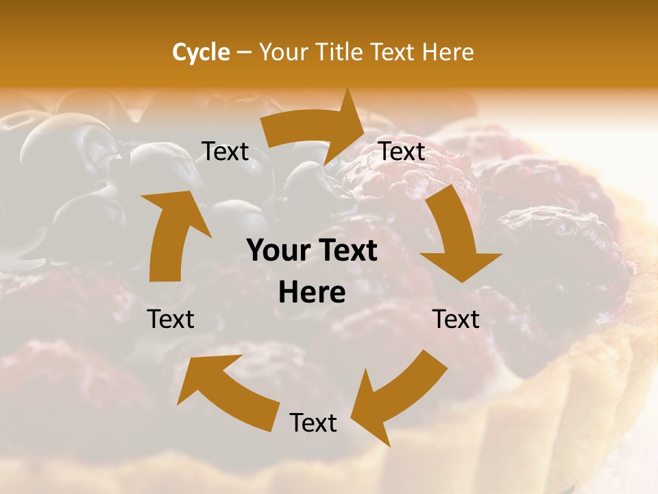 A Fresh Fruitcake With Blueberry Berry PowerPoint Template
