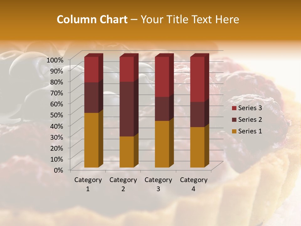 A Fresh Fruitcake With Blueberry Berry PowerPoint Template