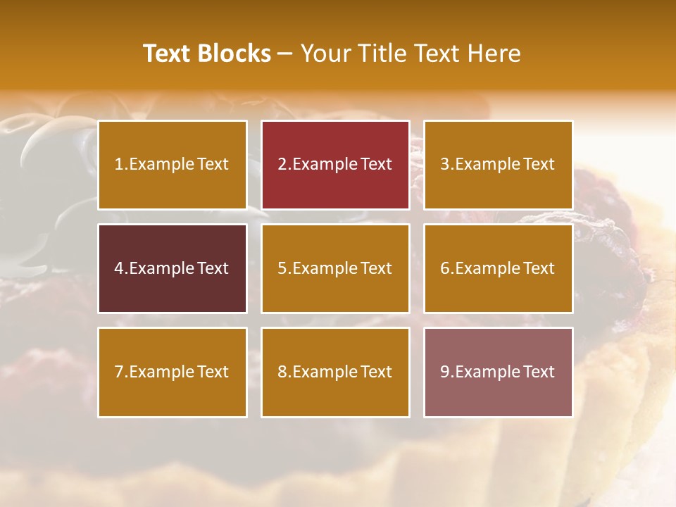 A Fresh Fruitcake With Blueberry Berry PowerPoint Template