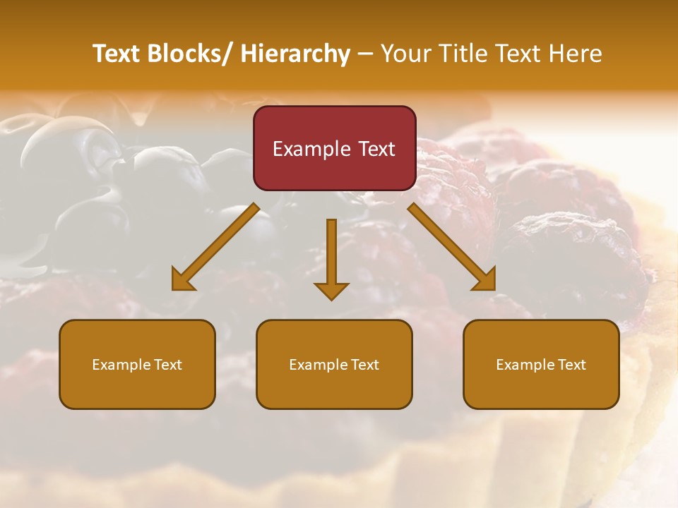 A Fresh Fruitcake With Blueberry Berry PowerPoint Template