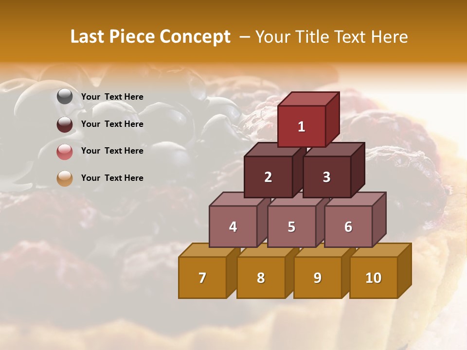 A Fresh Fruitcake With Blueberry Berry PowerPoint Template