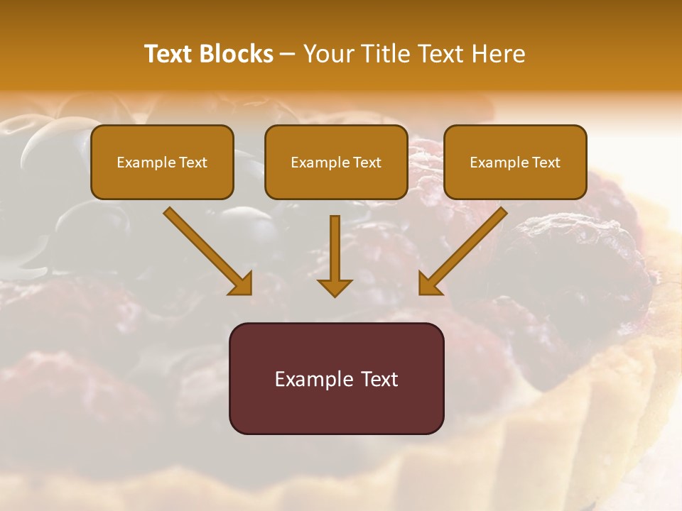 A Fresh Fruitcake With Blueberry Berry PowerPoint Template