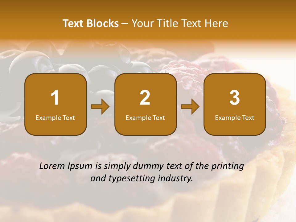 A Fresh Fruitcake With Blueberry Berry PowerPoint Template