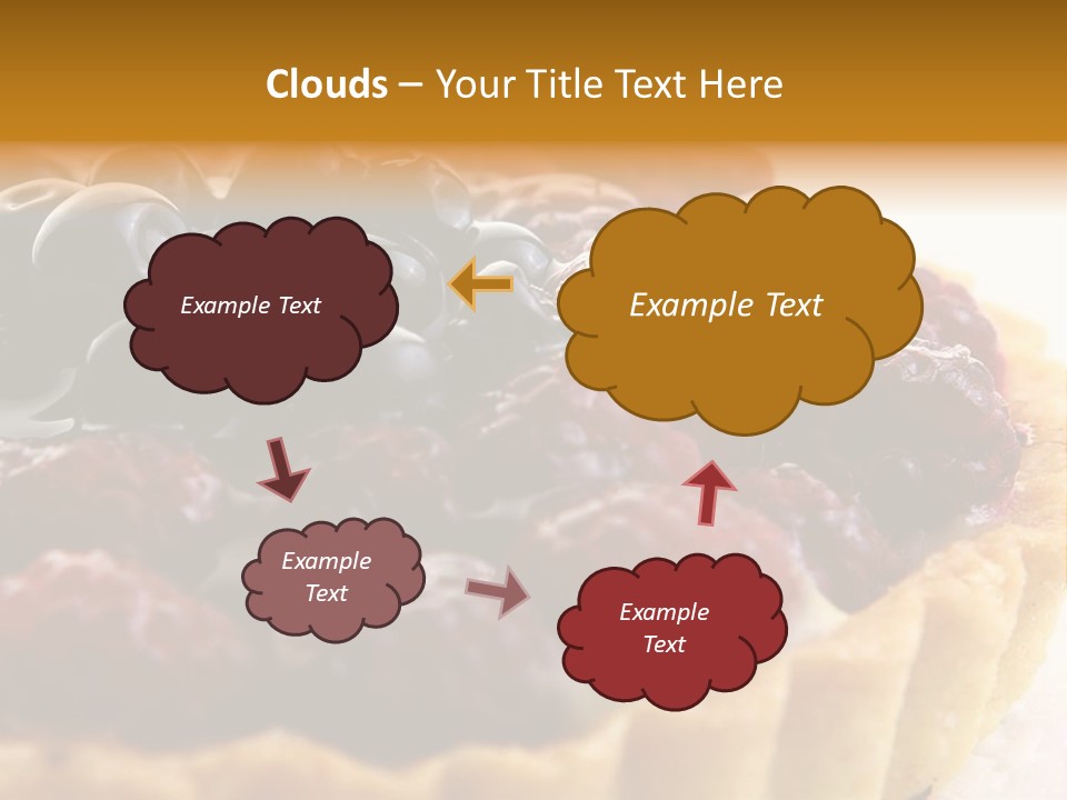 A Fresh Fruitcake With Blueberry Berry PowerPoint Template