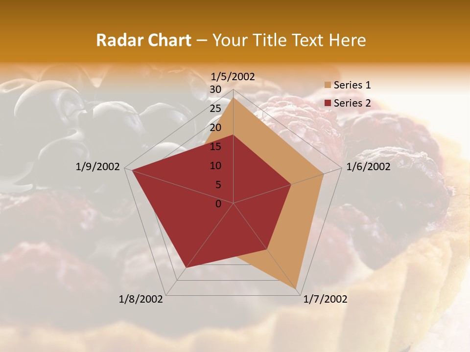 A Fresh Fruitcake With Blueberry Berry PowerPoint Template