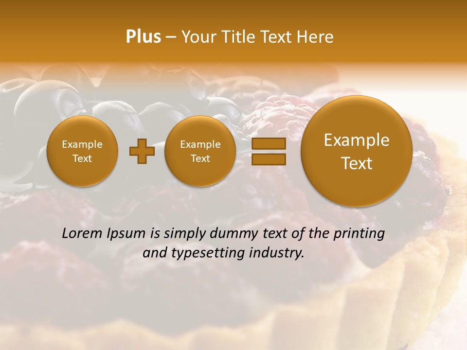 A Fresh Fruitcake With Blueberry Berry PowerPoint Template